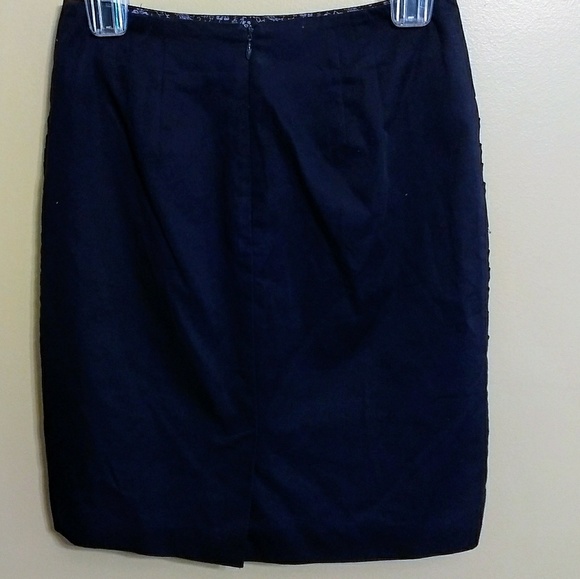 Anthropologie Coquille navy lace skirt sz 0 *Q - Picture 2 of 4